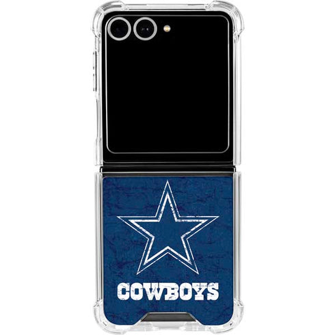 NFL Dallas Cowboys Distressed Galaxy Z Flip7 Clear Case