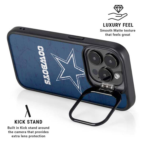NFL Dallas Cowboys Distressed iPhone 13 Pro Max Kickstand Case