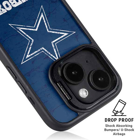 NFL Dallas Cowboys Distressed iPhone 15 Plus Kickstand Case