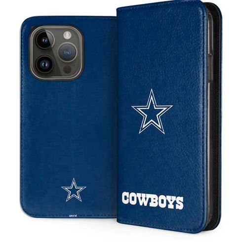 NFL Dallas Cowboys Distressed iPhone 15 Pro Folio Case