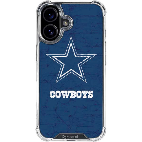 NFL Dallas Cowboys Distressed iPhone 16 Clear Case