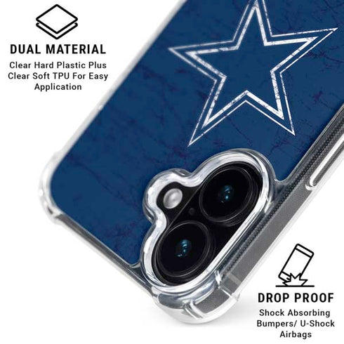 NFL Dallas Cowboys Distressed iPhone 16 Plus MagSafe Case