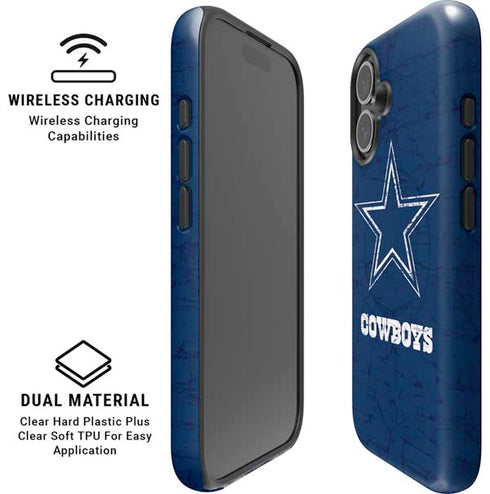 NFL Dallas Cowboys Distressed iPhone 16 Plus Magsafe Impact Case