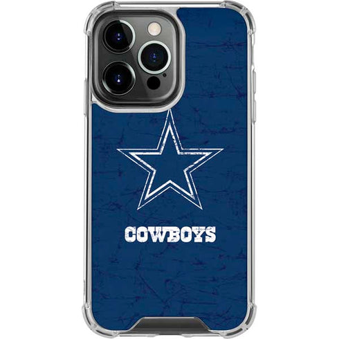 NFL Dallas Cowboys Distressed iPhone 16 Pro Clear Case