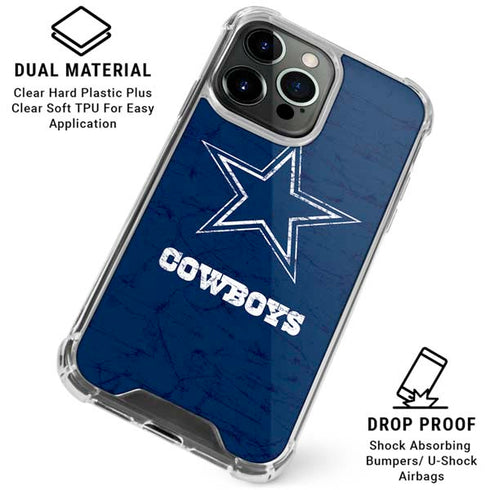 NFL Dallas Cowboys Distressed iPhone 16 Pro Clear Case