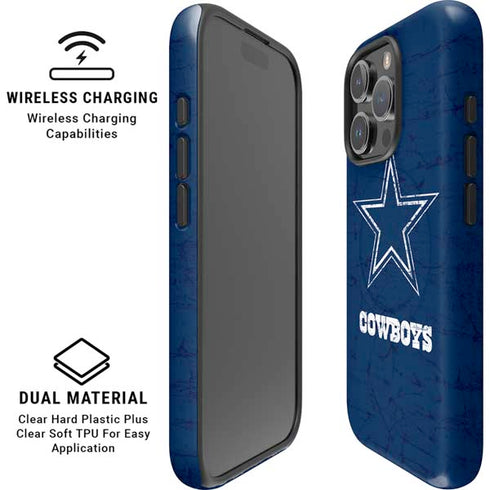 NFL Dallas Cowboys Distressed iPhone 16 Pro Max Magsafe Impact Case
