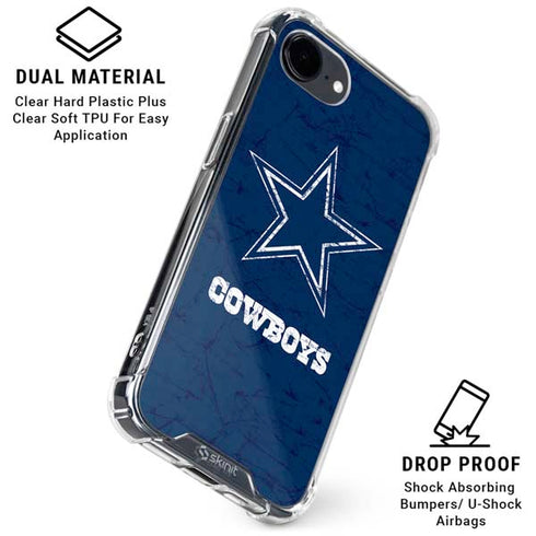 NFL Dallas Cowboys Distressed iPhone 16e Clear Case