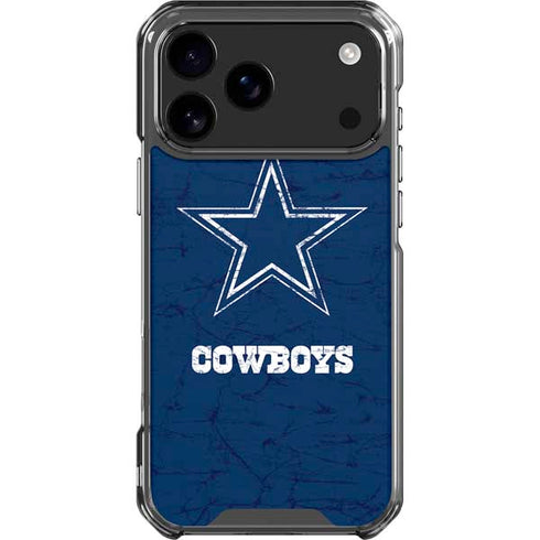 NFL Dallas Cowboys Distressed iPhone 17 Pro Max Clear Case
