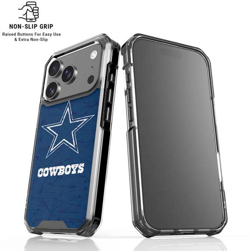 NFL Dallas Cowboys Distressed iPhone 17 Pro Max Clear Case