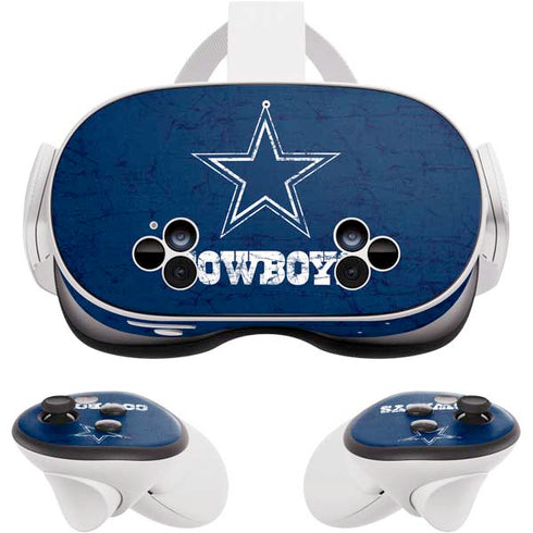 NFL Dallas Cowboys Distressed Meta Quest 3S Skin