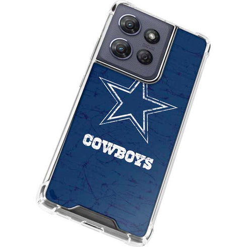 NFL Dallas Cowboys Distressed Moto G 5G (2025) Clear Case