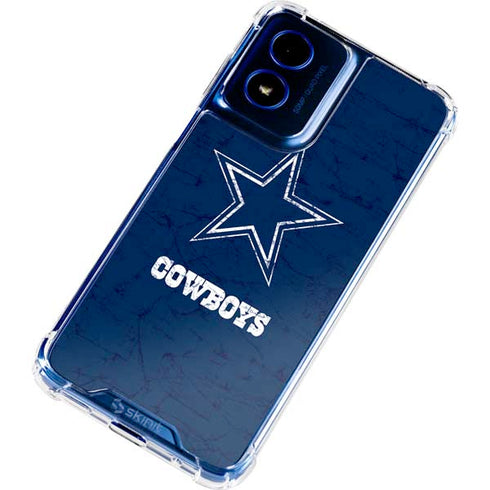 NFL Dallas Cowboys Distressed Moto G 5G (2024) Clear Case