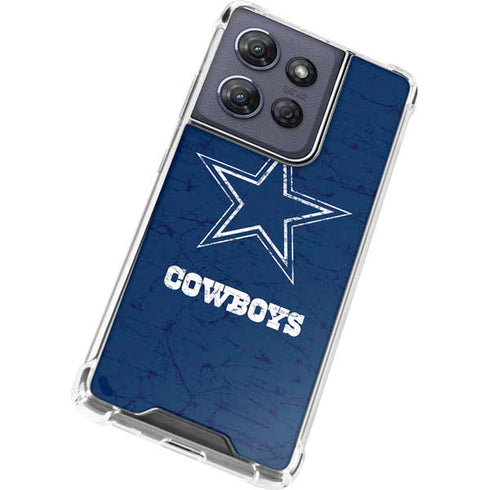NFL Dallas Cowboys Distressed Moto G Play 5G (2025) Clear Case