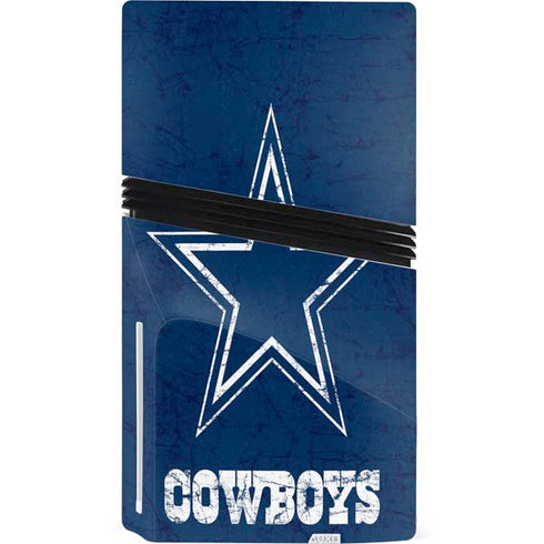 NFL Dallas Cowboys Distressed PS5 Pro Disk Console Skin