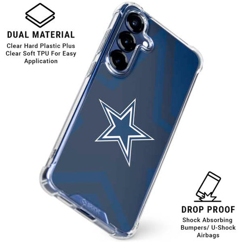 NFL Dallas Cowboys Double Vision Galaxy S25 Clear Case