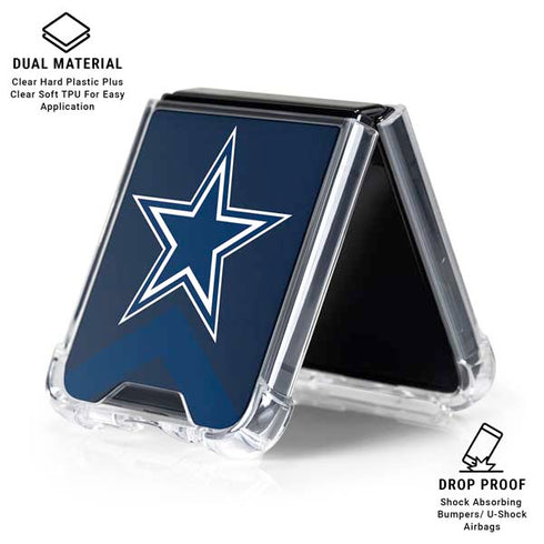 NFL Dallas Cowboys Double Vision Galaxy Z Flip6 Clear Case