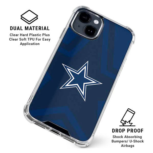 NFL Dallas Cowboys Double Vision iPhone 15 Clear Case