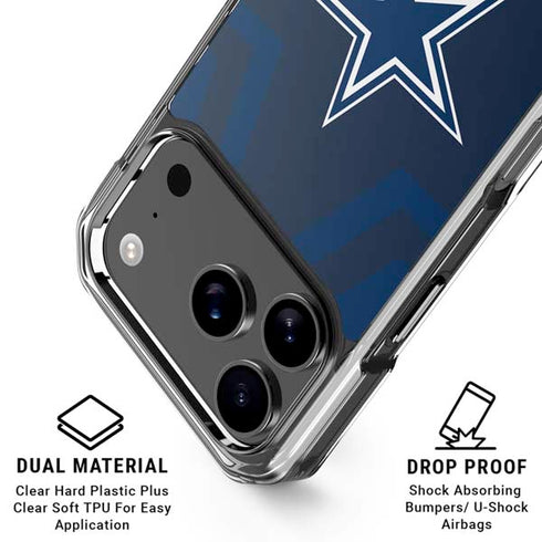 NFL Dallas Cowboys Double Vision iPhone 18 Pro Clear Case