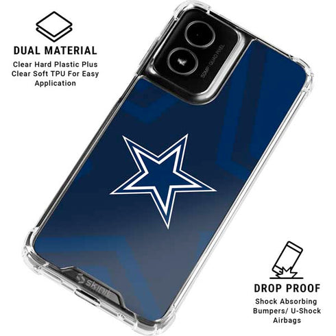 NFL Dallas Cowboys Double Vision Moto G Power 5G (2024) Clear Case