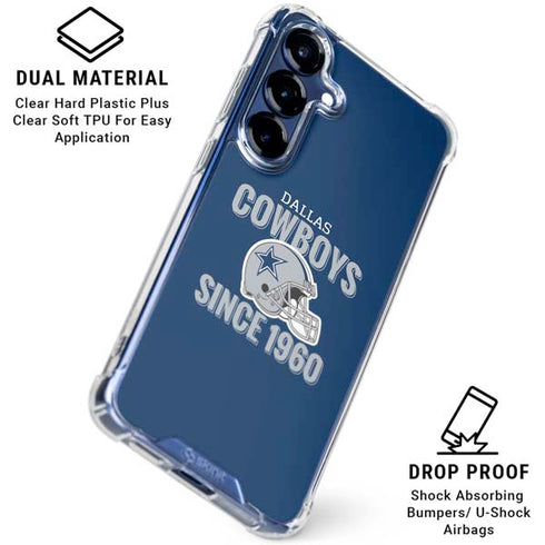 NFL Dallas Cowboys Helmet Galaxy S25 Plus Clear Case