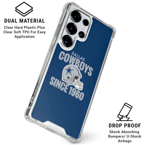 NFL Dallas Cowboys Helmet Galaxy S25 Ultra Clear Case