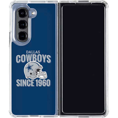 NFL Dallas Cowboys Helmet Galaxy Z Fold5 5G Clear Case