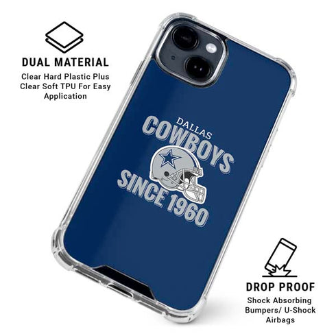 NFL Dallas Cowboys Helmet iPhone 15 Clear Case