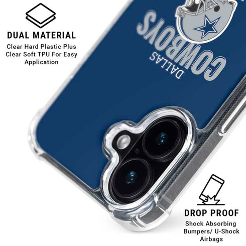 NFL Dallas Cowboys Helmet iPhone 17 Clear Case
