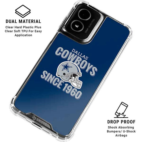 NFL Dallas Cowboys Helmet Moto G Power 5G (2024) Clear Case