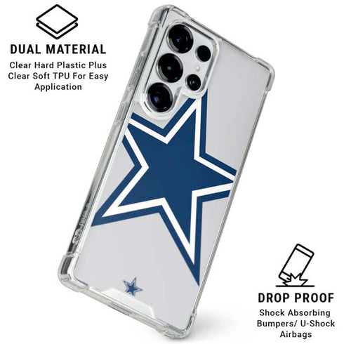 NFL Dallas Cowboys Large Logo Galaxy S25 Ultra Clear Case