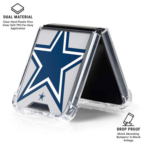 NFL Dallas Cowboys Large Logo Galaxy Z Flip6 Clear Case