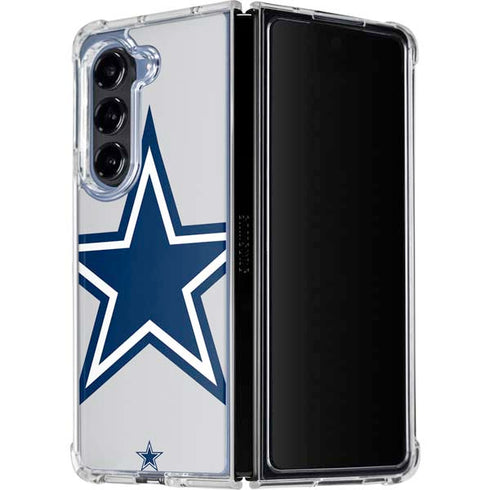 NFL Dallas Cowboys Large Logo Galaxy Z Fold5 5G Clear Case