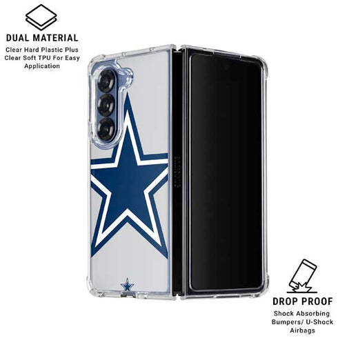 NFL Dallas Cowboys Large Logo Galaxy Z Fold6 Clear Case