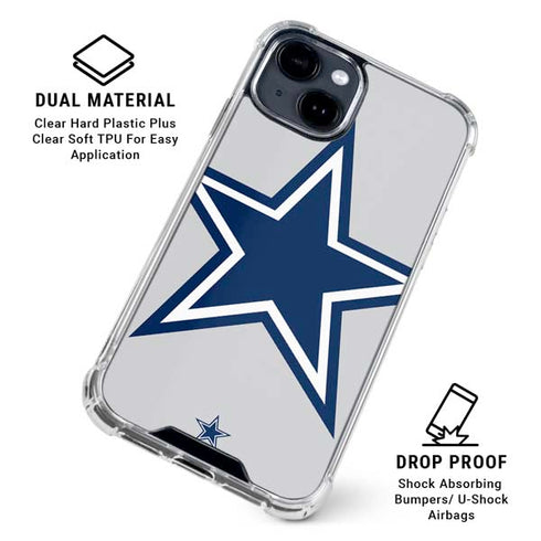 NFL Dallas Cowboys Large Logo iPhone 15 Clear Case