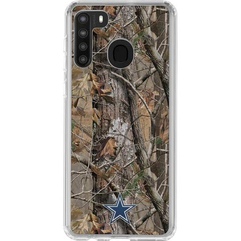 NFL Dallas Cowboys Realtree AP Camo Galaxy A21 Clear Case