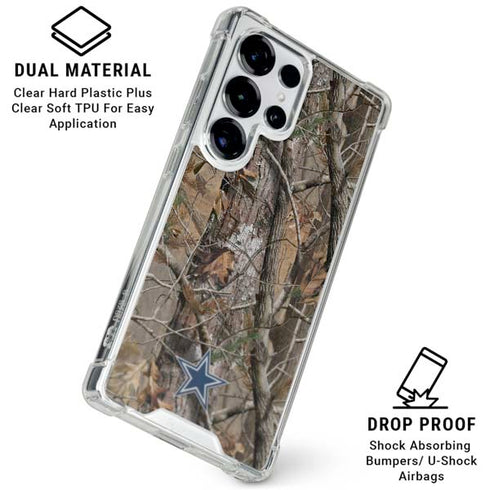 NFL Dallas Cowboys Realtree AP Camo Galaxy S25 Ultra Clear Case