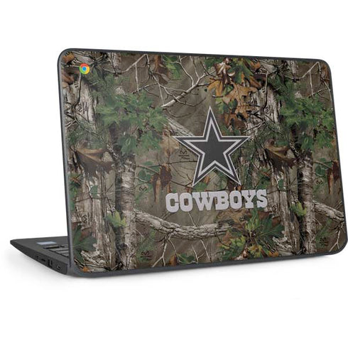 NFL Dallas Cowboys Realtree Xtra Green Camo HP Chromebook Skin