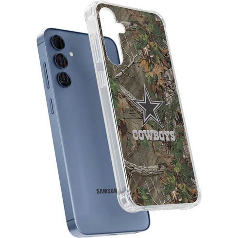 NFL Dallas Cowboys Realtree Xtra Green Camo Galaxy A35 5G Clear Case