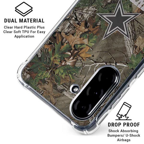 NFL Dallas Cowboys Realtree Xtra Green Camo Galaxy A36 5G Clear Case