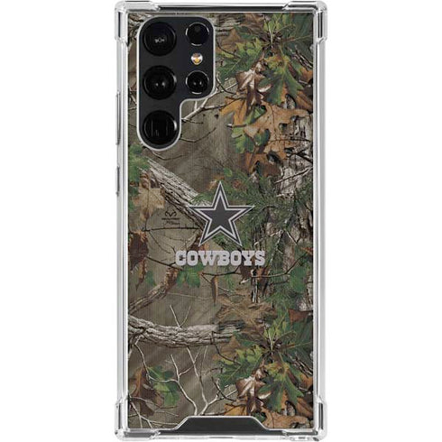 NFL Dallas Cowboys Realtree Xtra Green Camo Galaxy S23 Ultra Clear Case