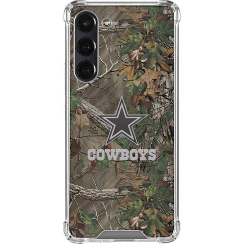 NFL Dallas Cowboys Realtree Xtra Green Camo Galaxy S24 FE Clear Case