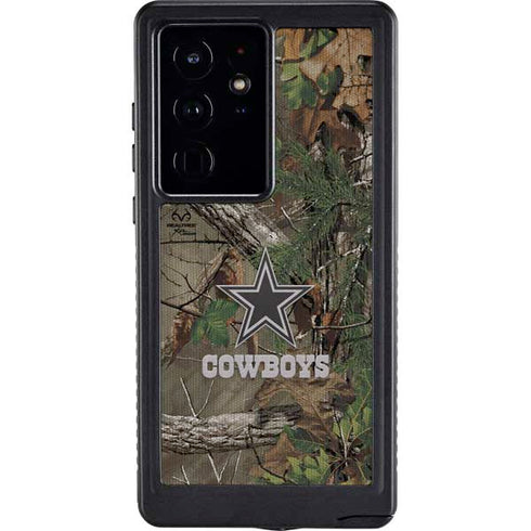 NFL Dallas Cowboys Realtree Xtra Green Camo Galaxy S24 Ultra Waterproof Case