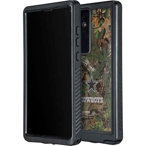 NFL Dallas Cowboys Realtree Xtra Green Camo Galaxy S24 Ultra Waterproof Case