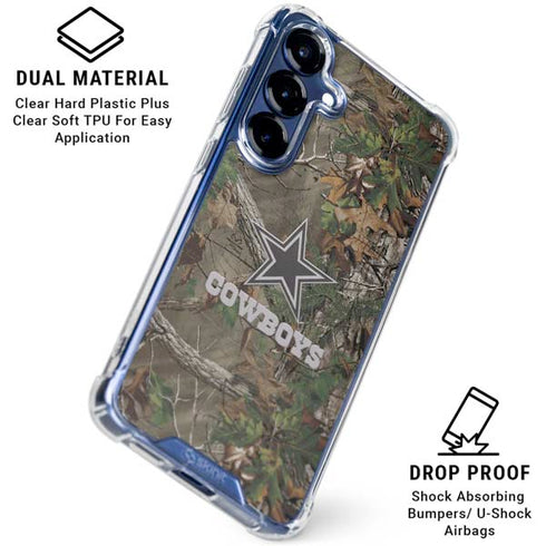 NFL Dallas Cowboys Realtree Xtra Green Camo Galaxy S25 Plus Clear Case