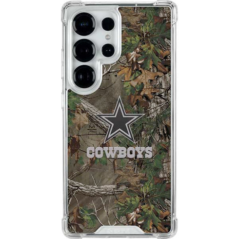 NFL Dallas Cowboys Realtree Xtra Green Camo Galaxy S25 Ultra Clear Case