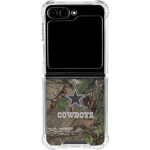 NFL Dallas Cowboys Realtree Xtra Green Camo Galaxy Z Flip6 Clear Case