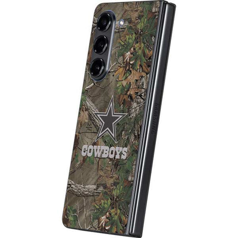 NFL Dallas Cowboys Realtree Xtra Green Camo Galaxy Z Fold5 5G Skin