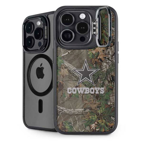 NFL Dallas Cowboys Realtree Xtra Green Camo iPhone 15 Pro Max Kickstand Case