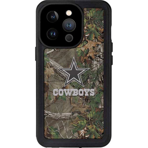 NFL Dallas Cowboys Realtree Xtra Green Camo iPhone 15 Pro Waterproof Case