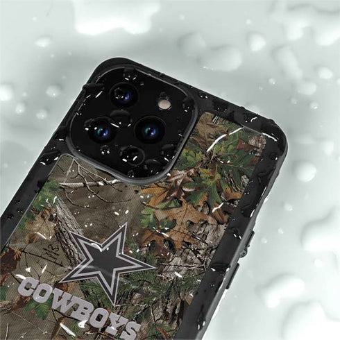 NFL Dallas Cowboys Realtree Xtra Green Camo iPhone 15 Pro Waterproof Case